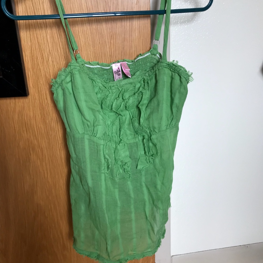 Dolled Up Green Tank Top